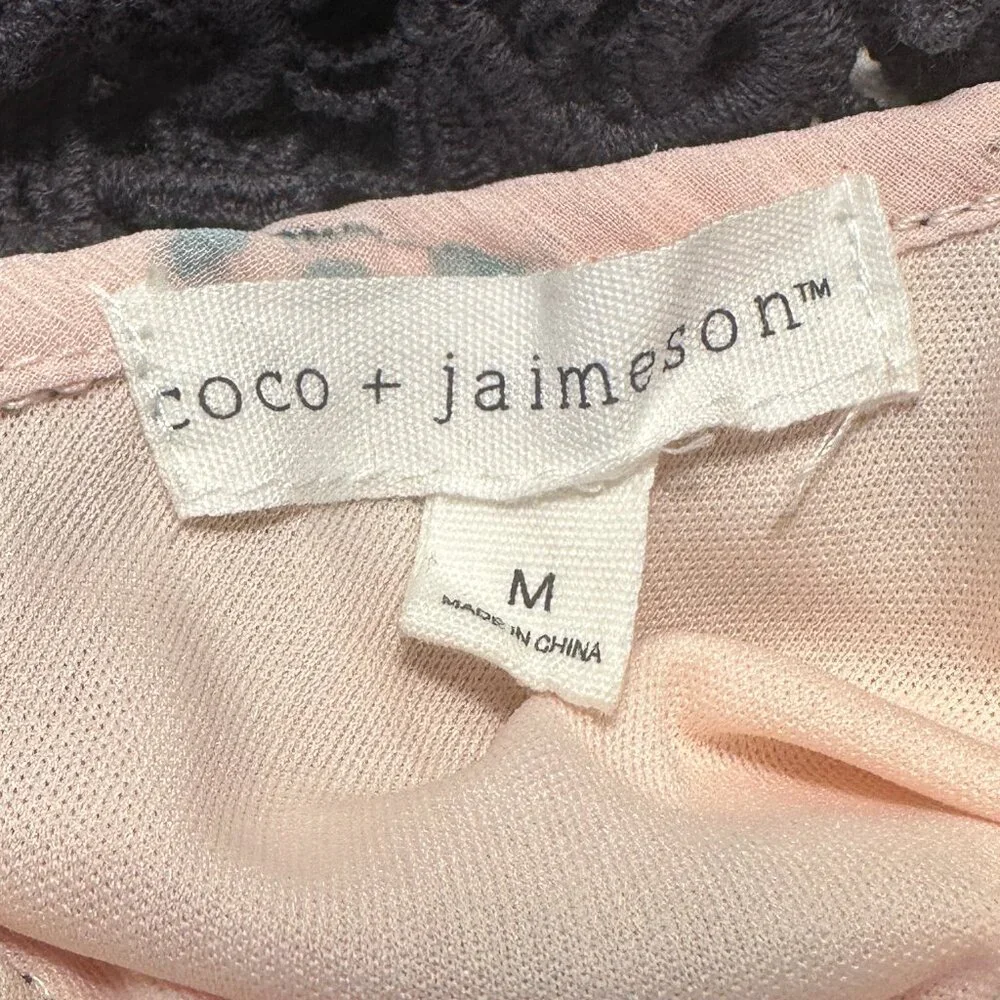 COCO + JAIMESON PINK CROCHET MAXI DRESS  MEDIUM - Picture 6 of 7
